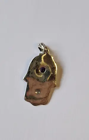 Nieuw zilveren hanger met Amethist, hand van Fatima kopen? Bied vanaf 50!