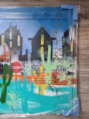 Espen Hagen - Cactus - Origineel - gesigneerd - zeer groot kopen? Bied vanaf 1!