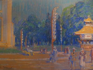 Leo Eland - Pastel Parkgezicht kopen? Bied vanaf 135!