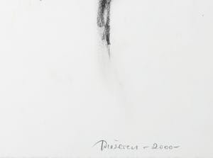 Jef Diederen - Vetkrijt op papier, Abstracte compositie kopen? Bied vanaf 250!
