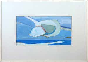 Paul Overhaus - Gouache op papier, Wolk - Ingelijst verkocht voor € 50!