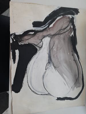 Diane Bogaerts - Naakte vrouw/erotiek. Gouache op papier/zonder lijst/gesigneerd kopen? Bied vanaf 90!