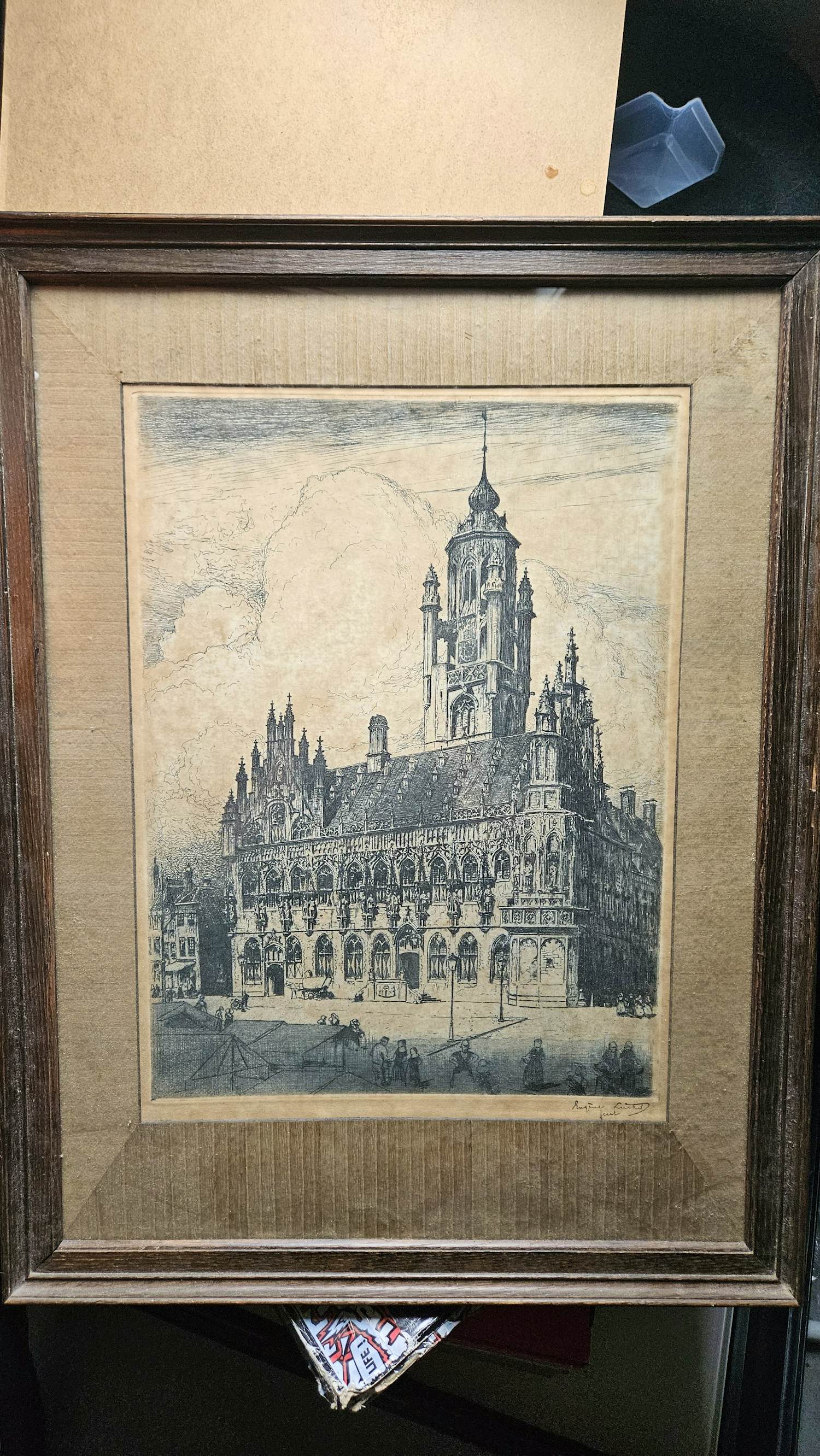 Buy Eugene Lucker - Stadhuis van Middelburg - fecit, ca 1930? Bid from 30!