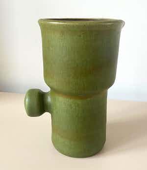 Vest Keramiek Gouda - Vintage Space Age groene aardewerken kan verkocht voor € 1!