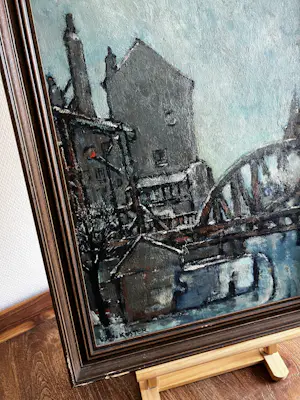 Toon Koster - Havenlandschap Rotterdam kopen? Bied vanaf 100!