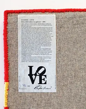 Robert Indiana - "Summer Love" - Teppich - limited Edition - drucksigniert kopen? Bied vanaf 170!