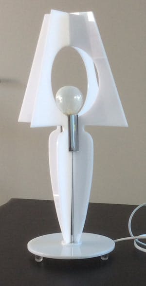 Niet of onleesbaar gesigneerd - TWEE IDENTIEKE DESIGN TAFELLAMPEN kopen? Bied vanaf 1!