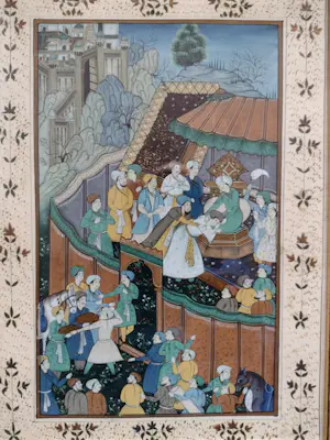 Niet of onleesbaar gesigneerd - Perzische miniatuurschildering op zijde kopen? Bied vanaf 20!