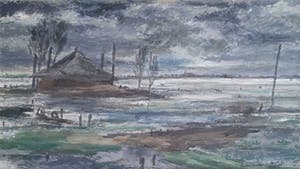 Andre van der Vossen - Landschap met hooimijt. kopen? Bied vanaf 129!