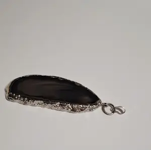 Nieuwe zilveren hanger met zwarte Agaat kopen? Bied vanaf 45!