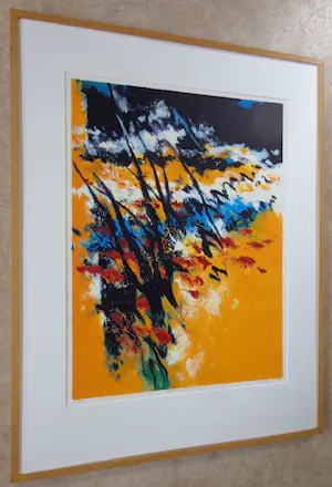 Mattie Schilders - VORMENDE HAND / KLEURZEEFDRUK / 113x88cm / KADER / SIG / 2001 kopen? Bied vanaf 45!