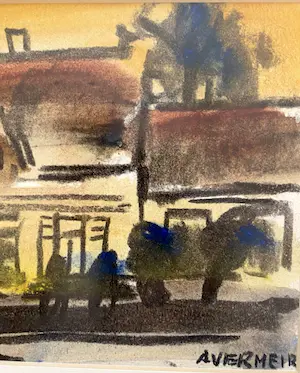 Alfons Vermeir - Aquarel kopen? Bied vanaf 35!