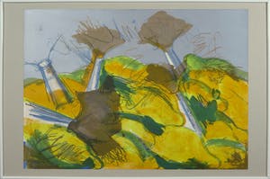 Ger Lataster - Litho, Kleurcompositie - Ingelijst kopen? Bied vanaf 70!