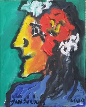 Jan Sierhuis - Tango Danseres -- olie op doek kopen? Bied vanaf 250!