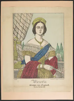 Niet of onleesbaar gesigneerd - Litho ca. 1850, Victoria (uitgever: Oehmigke & Riemschneider te Neu Rappin) kopen? Bied vanaf 1!