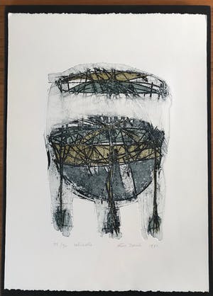 Wim Zurne - Mooie kleurenets - Gesigneerd - 23/30 - 1992 - 'Relikwie' kopen? Bied vanaf 55!