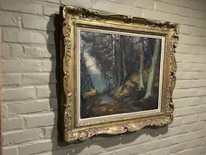 Jacques Douven - Boszicht met prachtige kleuren kopen? Bied vanaf 225!