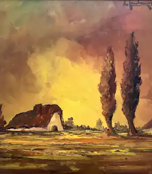 Leo Jordaens - Landschap met boerderij vendu pour 75€ !