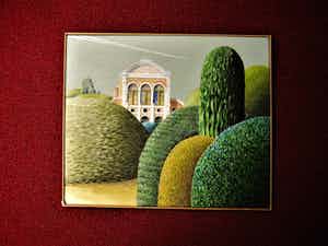 Erna van Mondfrans - Fraai verstild realistisch olieverf "Michele Venetie Landschap" gesigneerd verkocht voor € 10!