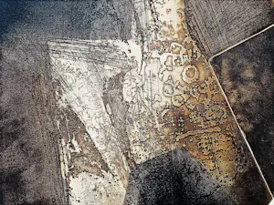 Peter Thijs - Intrigerende in 1972 gemaakte eigen druk reliëf kleuren Ets - gesigneerd kopen? Bied vanaf 58!