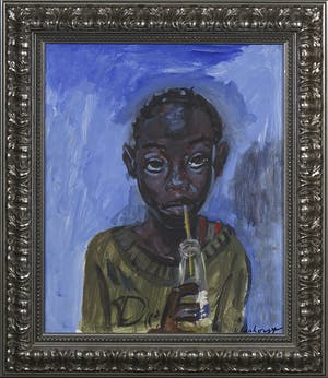 Peter Klashorst - Acryl op board, Zonder titel - Ingelijst kopen? Bied vanaf 300!