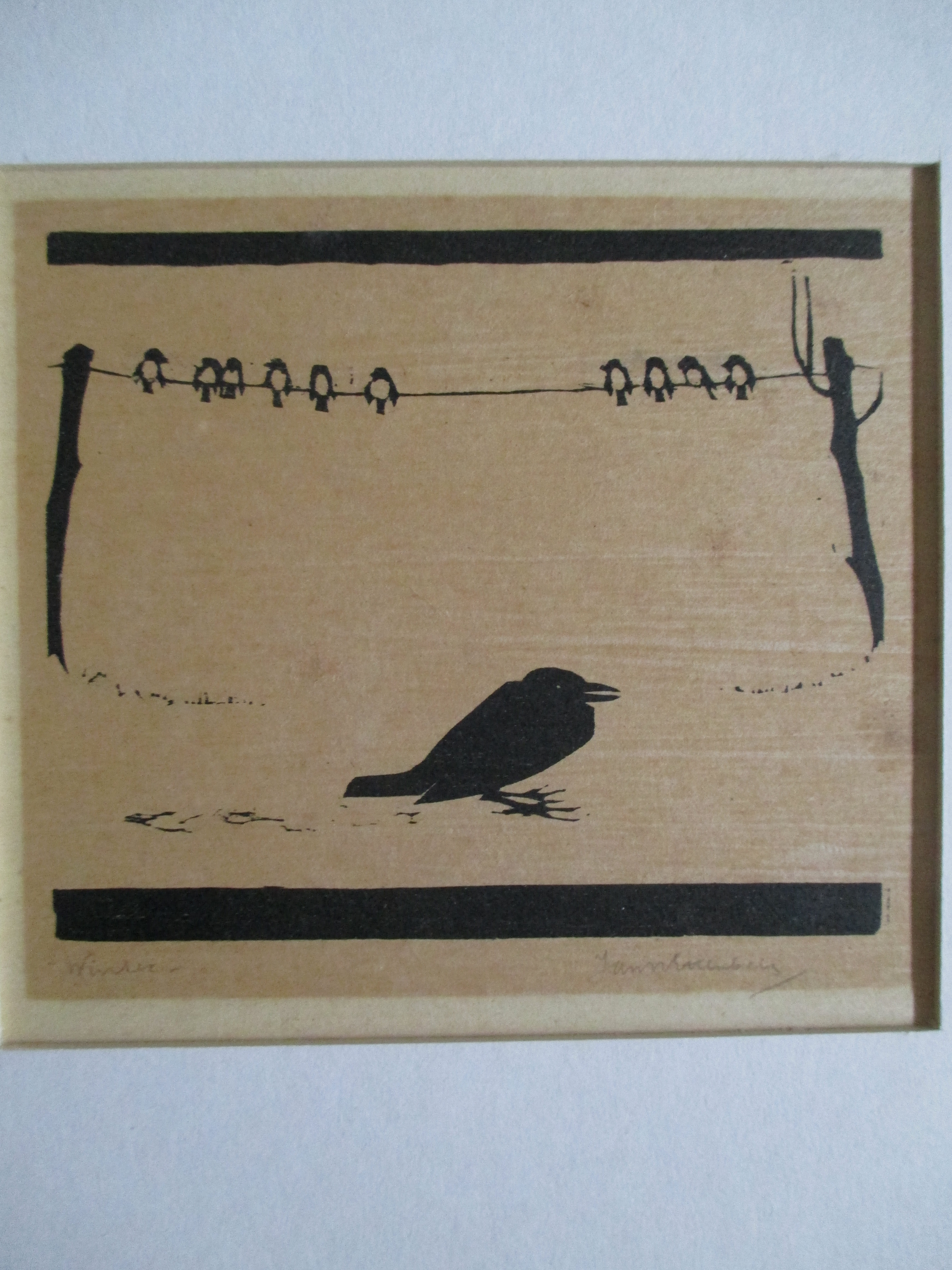 Jan Wittenberg - Houtsnede "Winter" verkocht voor € 40!