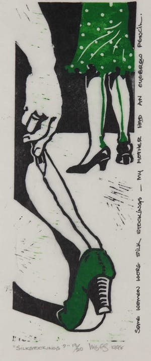 Niet of onleesbaar gesigneerd - Houtsnede, Silkstockings? kopen? Bied vanaf 10!