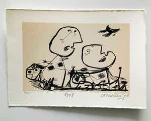 Corneille - Zeer fraaie zeefdruk verkocht voor € 185!