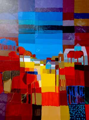 Ton Schulten - met Willem Wilmink - Opnieuw begonnen, zeefdruk (mooi ingelijst, groot) verkocht voor € 495!