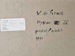 Vera de Groot - Grote gemengde techniek (pastel,inkt) "Hystar IV" gesigneerd kopen? Bied vanaf 41!