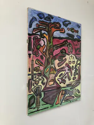 Rogi Wieg - Acryl schilderij op canvasboard - Gesigneerd kopen? Bied vanaf 200!