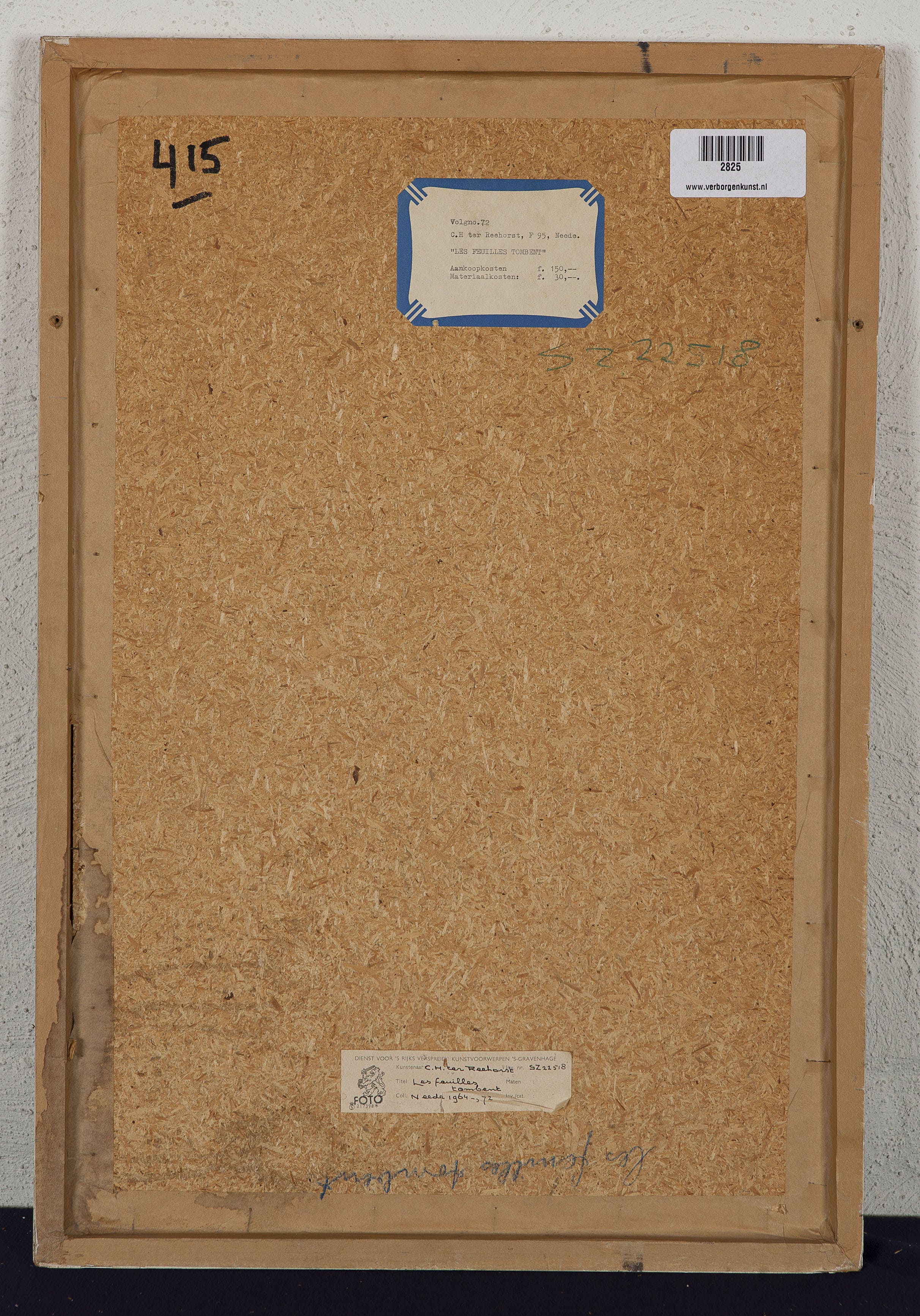 John ter Reehorst - Les feuilles tombent - Industriële verf op vezelplaat - 1964 - Gesigneerd  kopen? Bied vanaf 15!