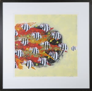 Gino Sauerbier - Zeefdruk, When the moment comes - Ingelijst kopen? Bied vanaf 40!