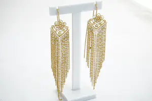 188 - Schitterend paar 14 krt gouden Filigrain "waterval" oorhangers - gekeurd kopen? Bied vanaf 270!