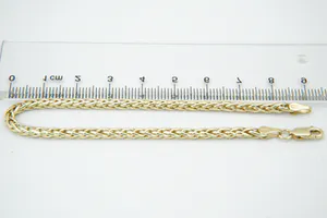 Mooie 14 karaats gouden kinder/dames model armband - vossestaart schakel kopen? Bied vanaf 110!