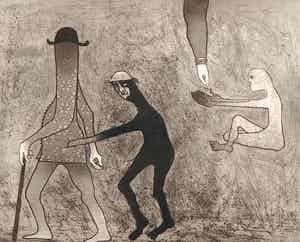 Harry van Kruiningen - Ets, De zakkenroller en de bedelaar verkocht voor € 1!