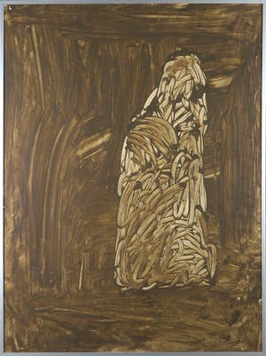 Hans van der Pennen - Gouache op papier, Zonder titel - Ingelijst (Groot) kopen? Bied vanaf 50!