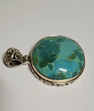 Nieuwe zilveren hanger met turkoois kopen? Bied vanaf 70!