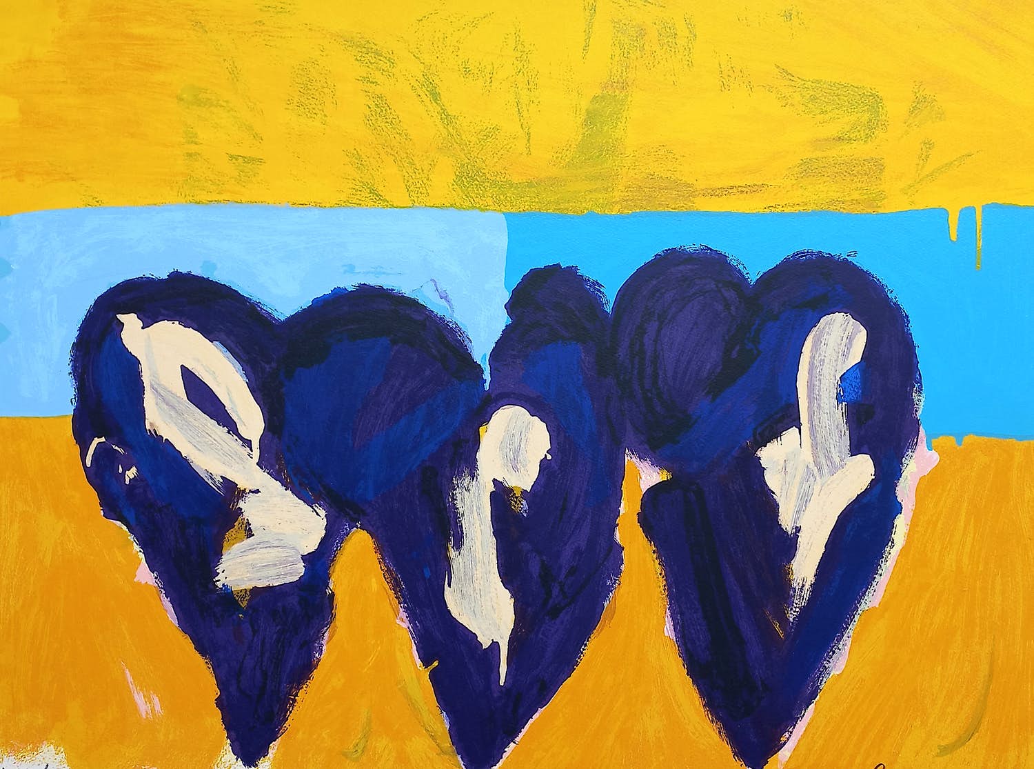 Jan Cremer - Blauwe tulpen, zeefdruk (groot) kopen? Bied vanaf 1!