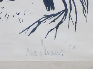 Har Sanders - Landschap met bomen - Linosnede kopen? Bied vanaf 50!