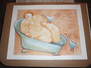 Ada Breedveld - Zeefdruk. Titel, "Visiting Time" . kopen? Bied vanaf 50!