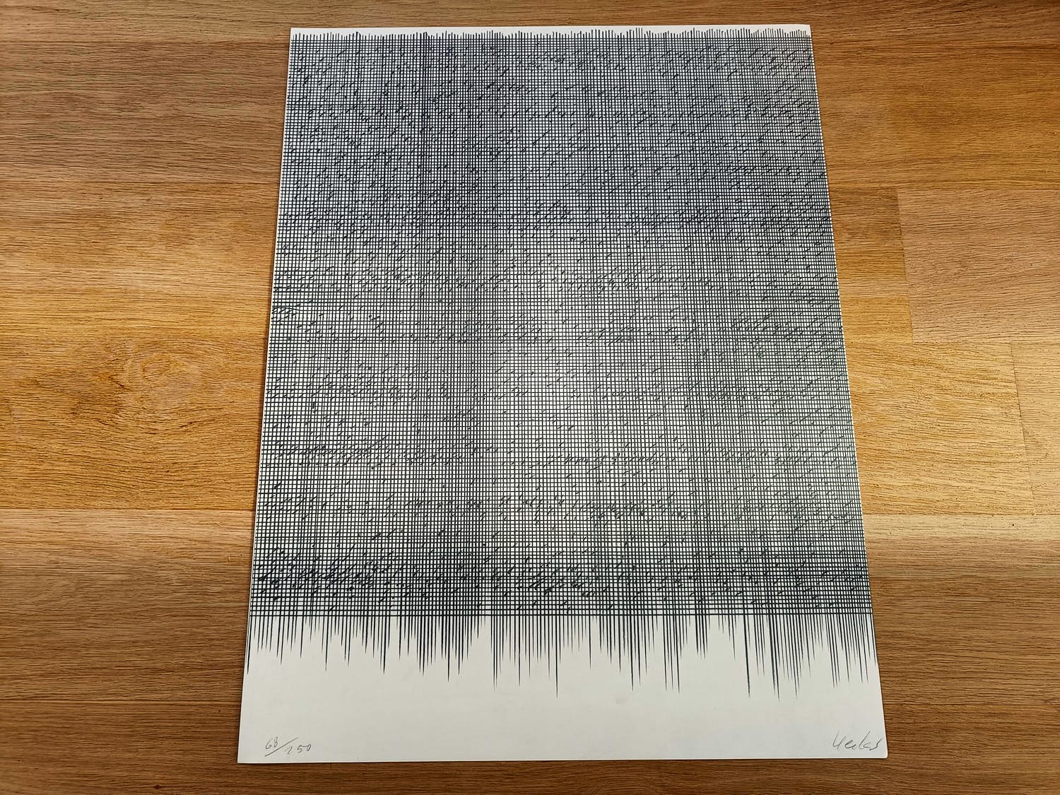 Günther Uecker - Senkrechte Linien verkocht voor € 589!