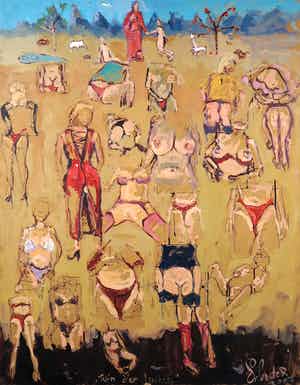 Sil Peperkamp - Olieverf op board, Tuin der Lusten (Groot, met ophangsysteem) verkocht voor € 1!