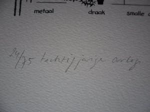 Yvon van der Weerd - 6 zeefdrukken Madrigalen van de stad Breda met tekst van Jan Doms kopen? Bied vanaf 35!