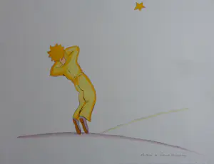 Antoine de Saint-Exupery - LOT 5 STUKS / LE PETIT PRINCE / KLEURLITHO / 40x31cm / DROOGSTEMPEL kopen? Bied vanaf 85!