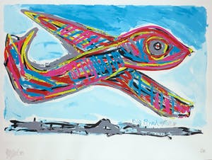 Karel Appel - Zeefdruk, Big Bird - Ingelijst (Groot) kopen? Bied vanaf 1!
