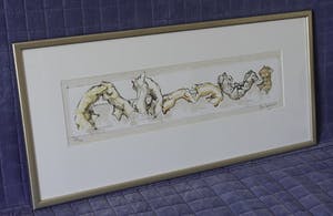 Kees Verkade - Zeldzame litho - 1997 - 'Omhelzing, de kus, gesprek, tors' - 48/50 kopen? Bied vanaf 300!