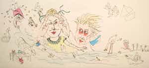 Henk Visch - een gegeven ogenblik - gesigneerde ets verkocht voor € 75!