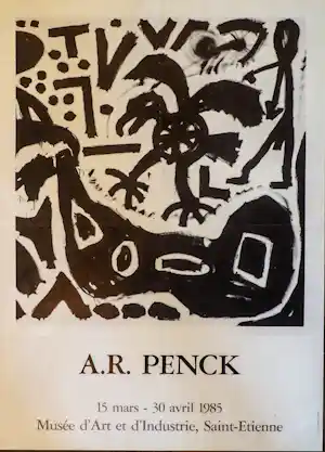 A.R. Penck - tentoonstellingsaffiche verkauft für € 32!