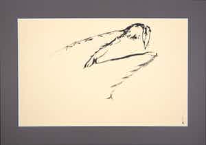 Melle Oldeboerrigter - Inkttekening op papier, z.t. Beweging verkocht voor € 100!